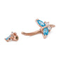 PVD Rose Gold Double Jeweled Dragonfly Belly Button Ring
