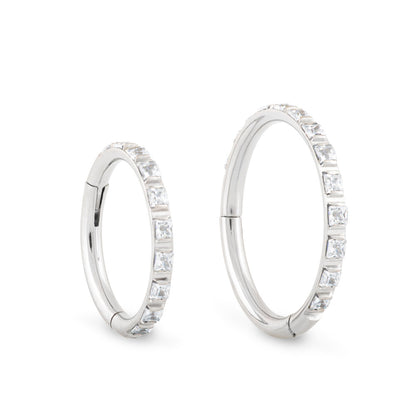 Tilum 16g Square Jewel Sideline Titanium Clicker — Price Per 1 - Painful Pleasures
