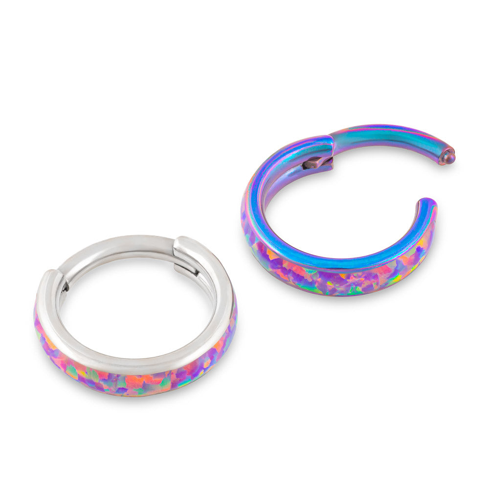 Tilum 16g Opal Cuff Titanium Clicker — Price Per 1