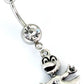 14g 7/16" Casper the Ghost Charm Belly Button Ring