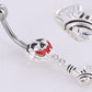 14g 7/16" Evil Pumpkin with Axe Dangle Belly Button Ring