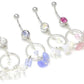 Jewel with Playful Dangle Belly Button Ring Colors