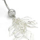 14g 7/16" Crystal Flurry Belly Button Ring - Painful Pleasures