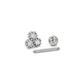 16g Stainless Steel Trinity Crystal Ear Jewelry