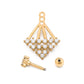 16g 1/4” Crystal Pyramid Gold Plated Cartilage Earring