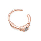 18g 3/8” Crystal Hearts Rose Gold Plated Clicker