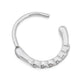 18g 3/8” Entwined Crystal Band Rhodium Plated Clicker (Full Size)