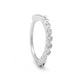 18g 3/8” Entwined Crystal Band Rhodium Plated Clicker