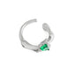 Sea Green Dolphin Lovers Clicker Ring — Front View
