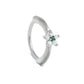 18g 3/8” Opal Blossom Rhodium Plated Clicker Ring — Price Per 1