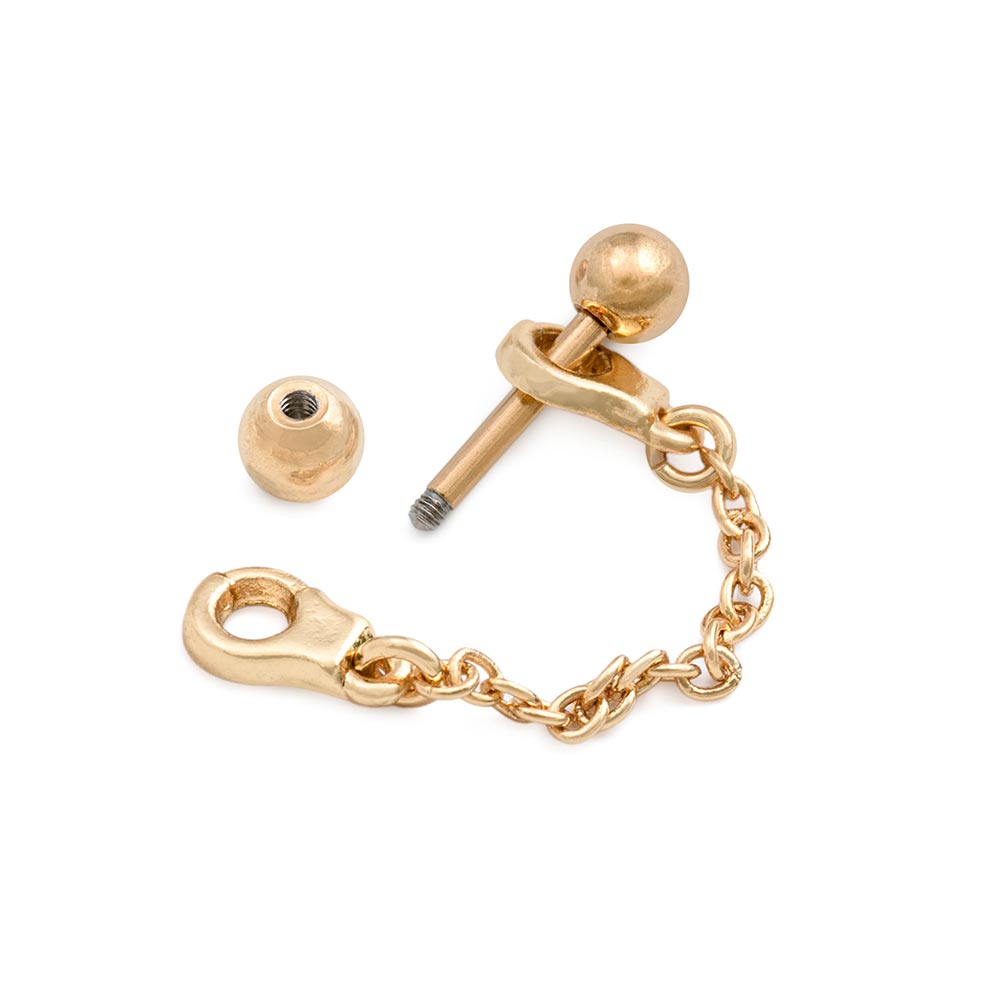 PVD Gold Septum Jewelry Set (Thumbnail)
