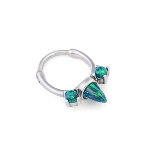 16g Green Opal Cartilage Clicker — Price Per 1 - Painful Pleasures