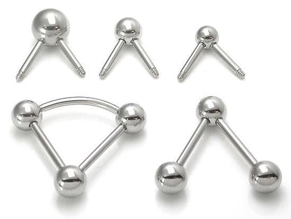 14g Multiple Tap Ball 45Âº  Ends - 5mm 6mm or 8mm Balls - Price Per 1 Ball - Painful Pleasures
