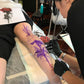 Electrum Nox Violet Tattoo Stencil Ink — 2oz Bottle (In Use)