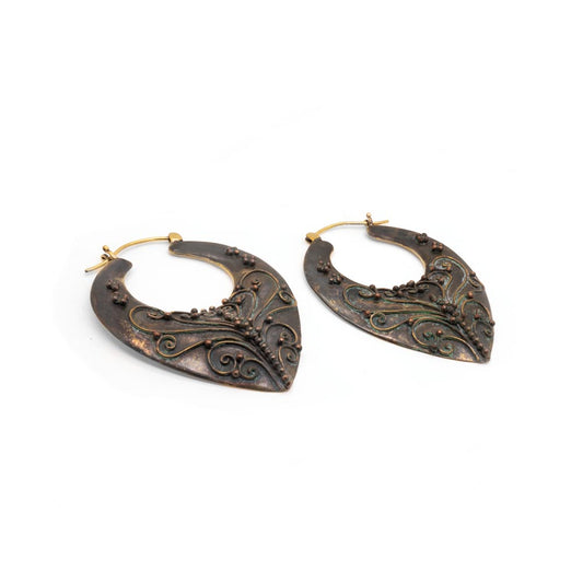 16g Brass Antique Filigree Earrings — Price Per 2