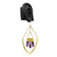 18g Amethyst Obelisk Polished Brass Shield Earrings — Price Per 2