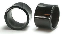 8g–1-1/4" Black Horn Tunnel — Price Per 1 - Painful Pleasures