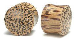 COCONUT Wood Plug Natural Ear Jewelry 8g - 1 1/4" - Price Per 1