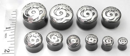 SILVER DRAGON Natural Horn Body Jewelry - Wholesale Plugs - Price Per 1 - Painful Pleasures