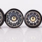 TOP HAT GOLDEN INDONESIAN SUN SILVER Design Plug Horn Organic Ear Jewelry - Price Per 1