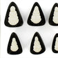 Kayu Areng Black Wood with 3D Goddess Inlay Tear Drop Plug - Price Per 1