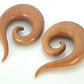 Red Saba Wood Spiral Hanger Earring – Price Per 1
