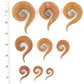 Red Saba Wood Spiral Hanger Earring – Price Per 1
