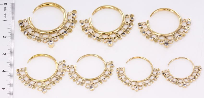 14g - 4g Bronze Indonesian EYO Hoop Earrings - Price Per 2