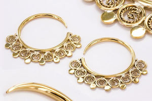 14g - 4g Bronze Indonesian ISTAS Hoop Earrings - Price Per 2 - Painful Pleasures