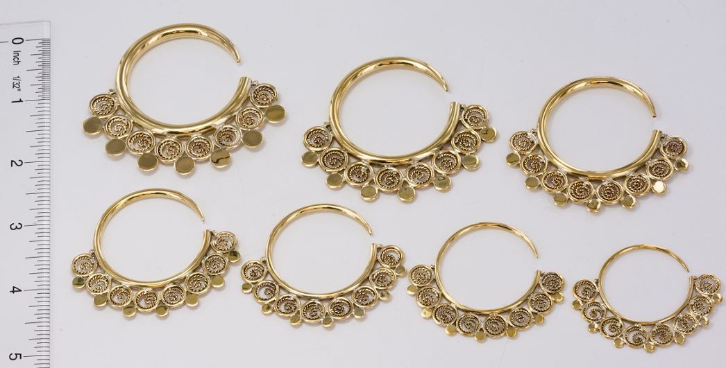14g - 4g Bronze Indonesian ISTAS Hoop Earrings - Price Per 2