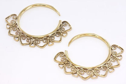 14g - 4g Bronze Indonesian OTA Hoop Earrings - Price Per 2 - Painful Pleasures