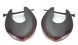 WOOD Cheaters # 104 - Stirrups Natural Body Jewelry - Price Per 2