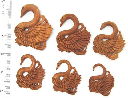 SARASWATI Swan Red Saba Wood Hanger 3mm-10mm - Price Per 1 - Painful Pleasures