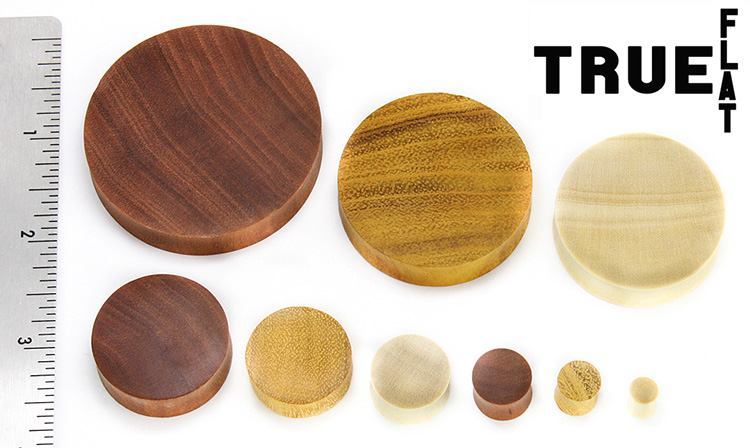 Darker Shade of Crocodile Wood Solid Plugs 12mm - 51mm - Price Per 1