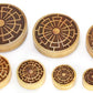 CROP CIRCLE Design Jackfruit Wood Solid Plugs 12mm - 50mm - Price Per 1