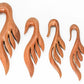 FLOWING BREEZE Saba Wood Hanger Organic Body Jewelry - 3mm-12mm - Price Per 1