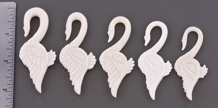 White Bone Swan Hanger — Price Per 1