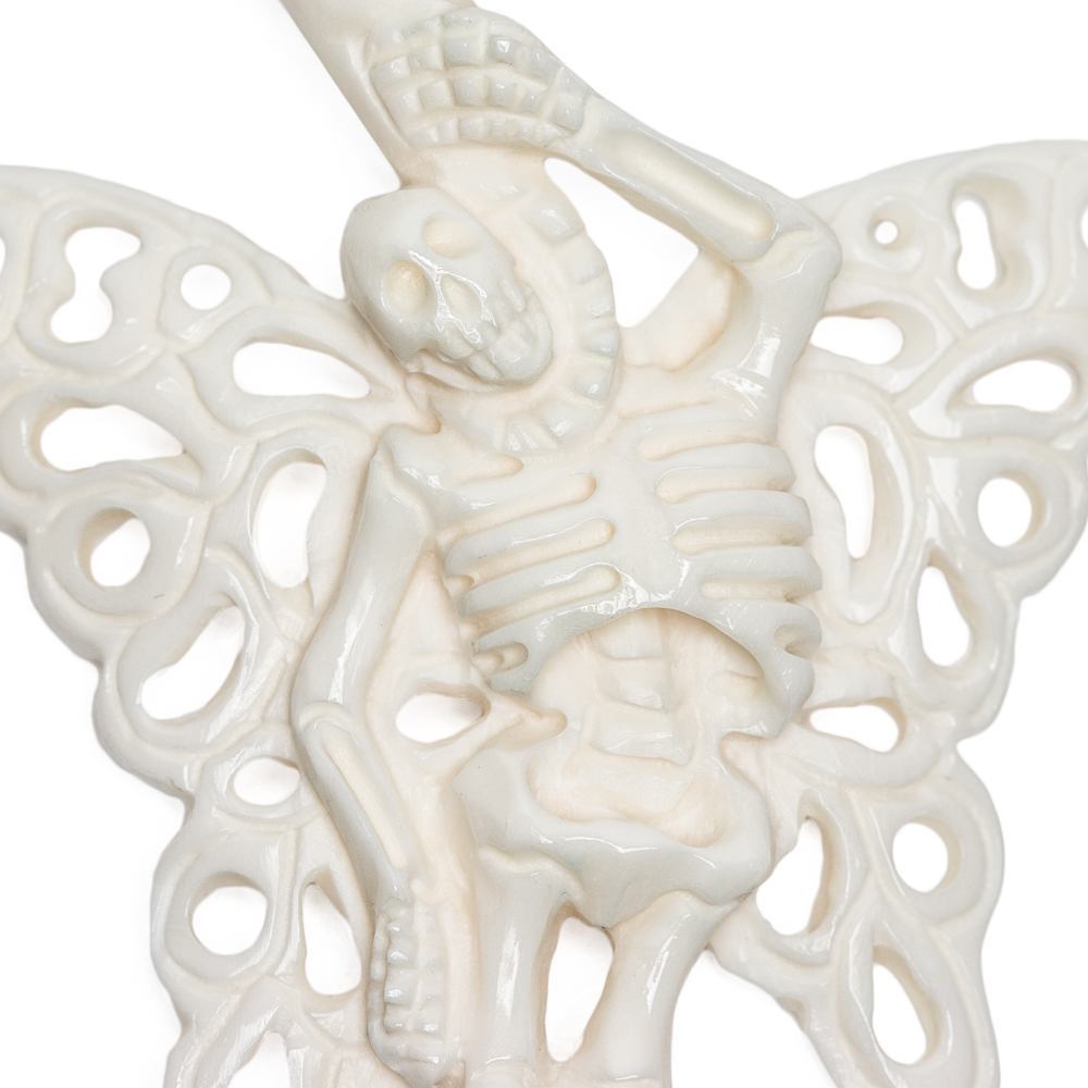 Wings of Death Skeleton Bone Hangers
