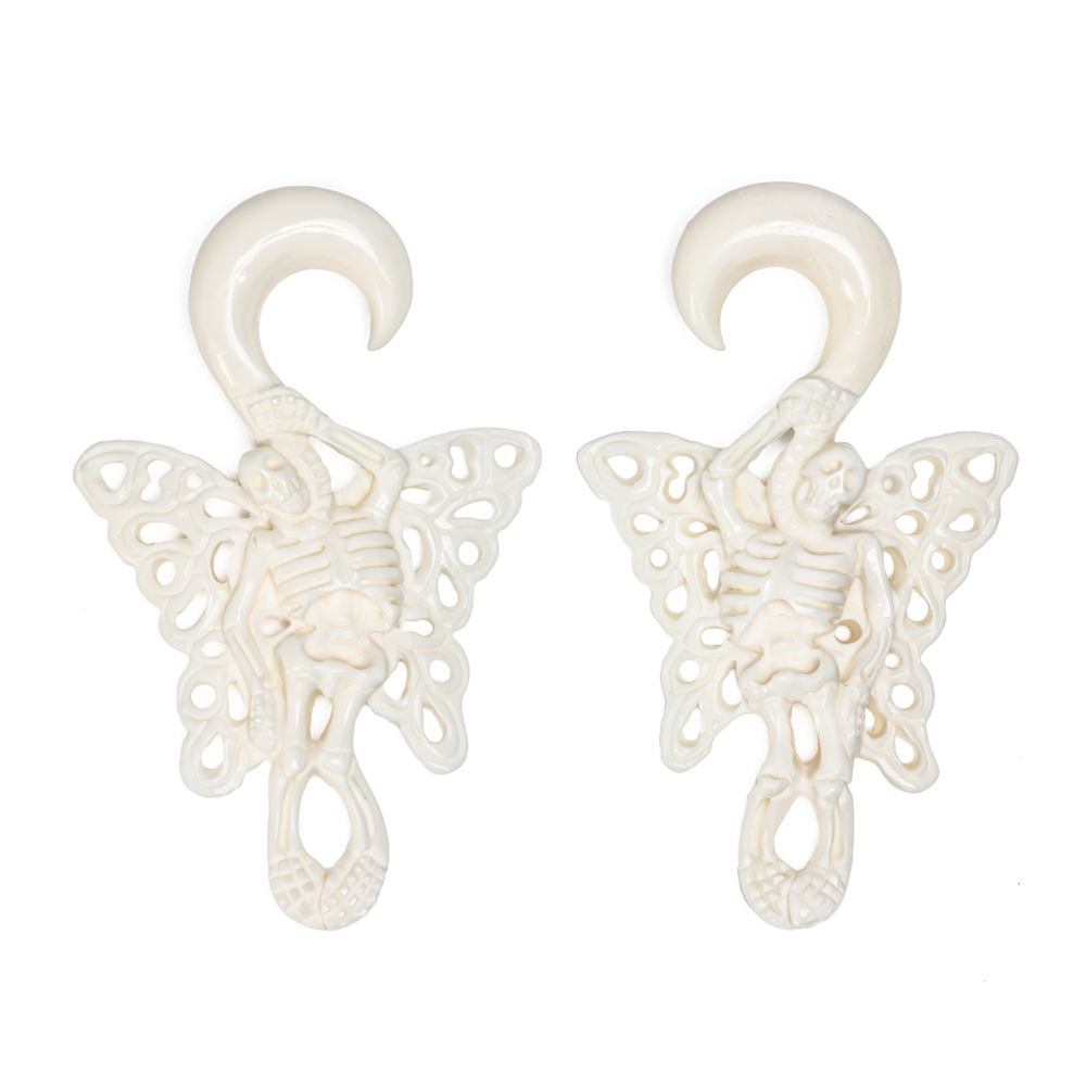 Wings of Death Skeleton Bone Hangers - 2mm-8mm - Price Per 2