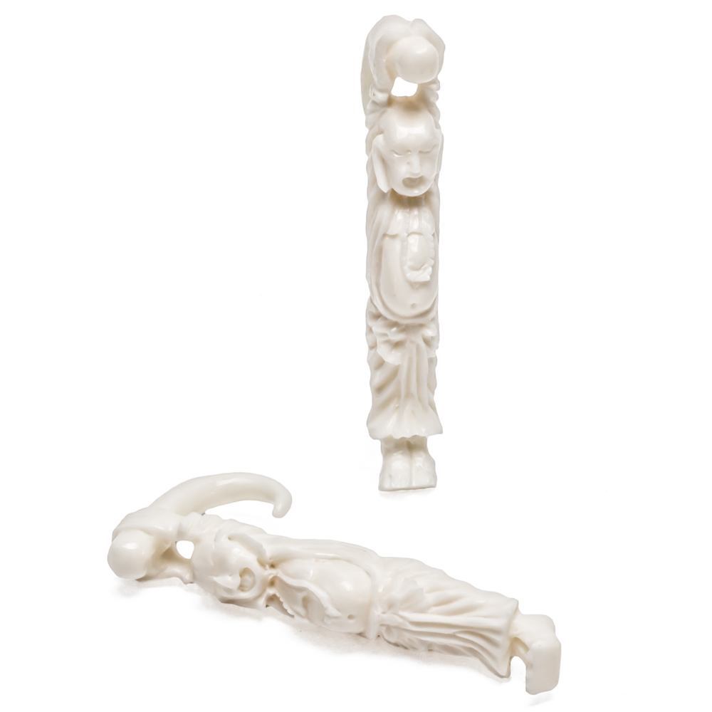14g – 0g Hanging for Life Carved Bone Hanger – Price Per 1 Front View