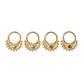 Gold Plated Tribal Bib Bendable Septum Ring