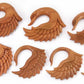 CYGNET SWAN Red Saba Wood Organic Body Jewelry - 3mm-12mm - Price Per 1