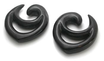 DEKU Shield Kayu Areng/Black Wood Earrings Body Jewelry - Price Per 1