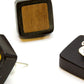 Square Earrings With Saba Wood Inlay - Price Per 2