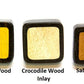 Square Earrings With Saba Wood Inlay - Price Per 2
