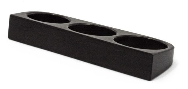 Triple Finger Ring Solid Areng Black Wood