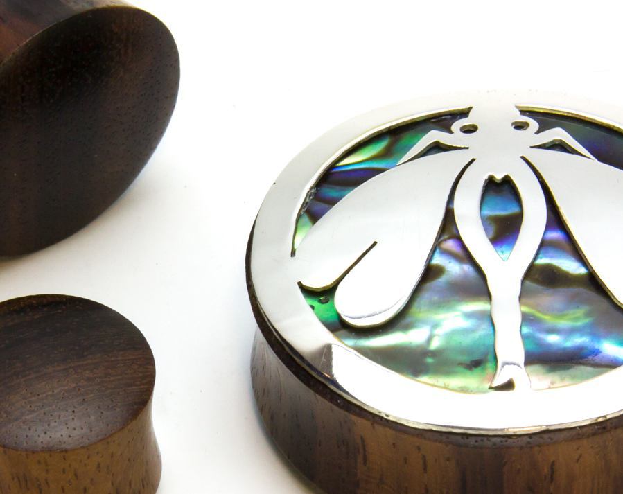 Dragonfly Negative Space Art Plugs - 12mm-34mm - Price Per 2