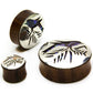 Sparrow on Branch Negative Space Art Plugs - 12mm-34mm - Price Per Pair