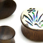 Abalone Whispering Meadow Negative Space Art Plugs - 12mm-24mm - Price Per 2