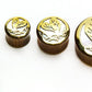 Insect Negative Space Art Plugs (12-24mm, Sold in Pairs)